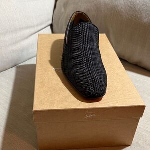 Christian Louboutin Textured Black Loafers